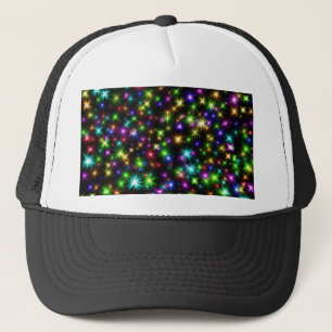 Boné Padrão de Raios de Estrela de Natal Multicoloridos