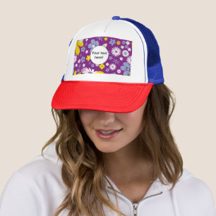 Boné Padrão Floral Invisível