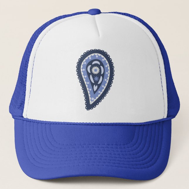 Boné Padrão Paisley Azul (Frente)