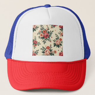 Boné Padrões florais vítreos com elegância clássica