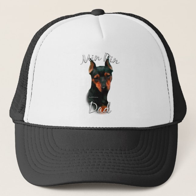 Boné Pai 2 Miniatura Pinscher (preto) (Frente)