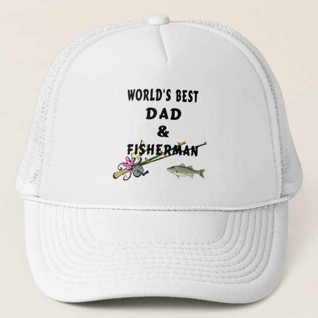 Boné Pai da pesca dos mundos o melhor (Frente)