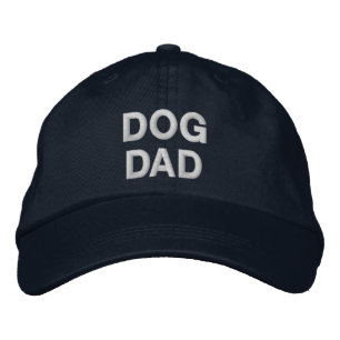 Boné Pai de cão, amante de cão branco azul