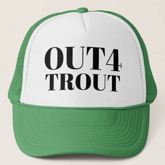 Boné Pai De Pesca Esportiva Baseball OUT4 TROUT Lucky (Frente)