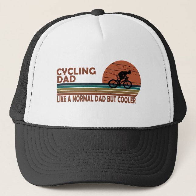 Boné Pai Divertido de Ciclismo Como um Pai Normal, mas  (Frente)