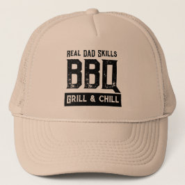 Boné Pai Grillmaster chapéu de caminhoneiro engraçado
