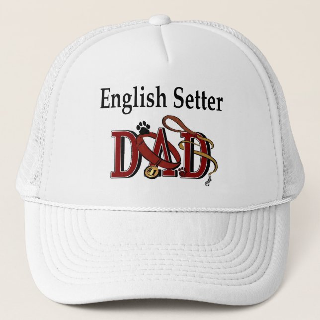 Boné Pai Hat do Setter Inglês (Frente)