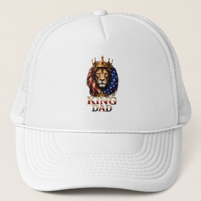 Boné Pai Leão da Bandeira Americana  (Frente)