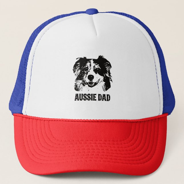 Boné Pai Mens Aussie - Pai de Cachorro Australiano (Frente)