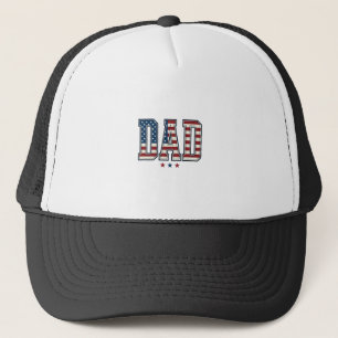 Boné Pai Patriota Bandeira Americana Design Vetorial Vi
