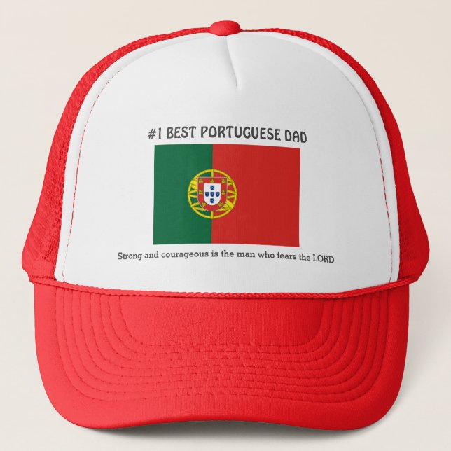 Boné Pai PORTUGUÊS Corajoso Personalizado (Frente)