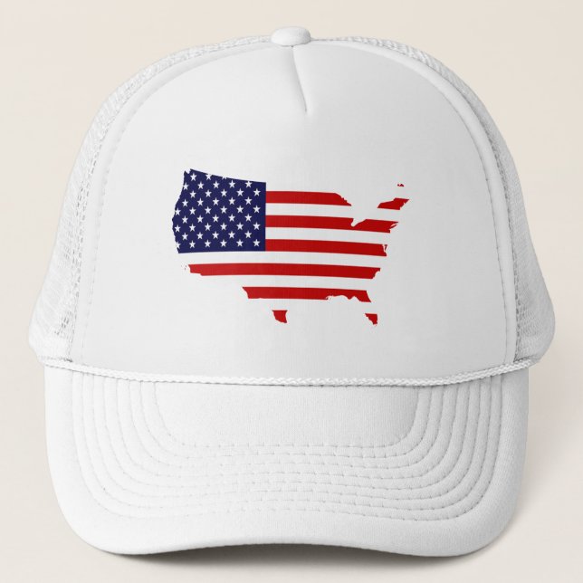 Boné País dos Estados Unidos & chapéu da bandeira (Frente)