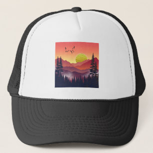 Boné Paisagem das Montanhas Crimson