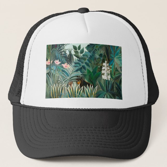 Boné Paisagem de Henri Rousseau com Ga Botânica Macacos (Frente)