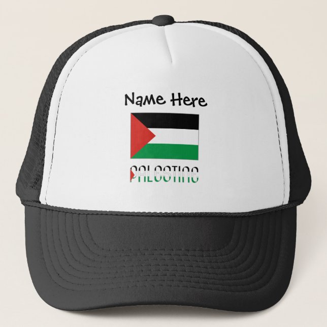 Boné Palestina e Bandeira Palestina Personalizada (Frente)