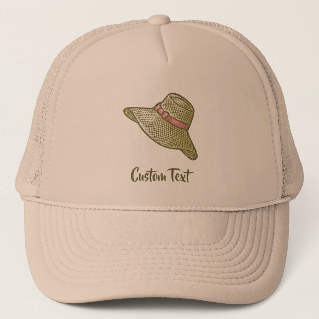 Boné Palha Desenhada Mão Amarelo (Frente)