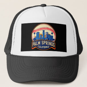 Boné Palm Springs Califórnia Skyline da Cidade do Beise