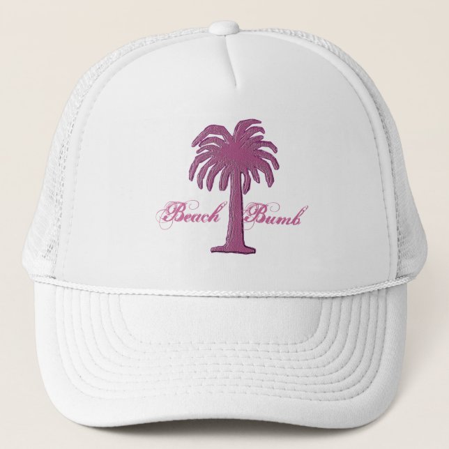 Boné Palm Tree Boné/Beach Bumb-Design Pink 1 (Frente)