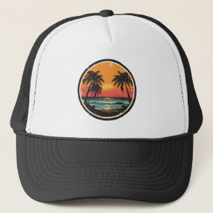 Boné Palmeira - Estilo Retrô Praia Tropical Sol Verão
