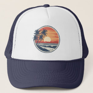 Boné Palmeira - Estilo Retrô Sol de Verão Praia Tropica