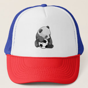 Boné Panda com bola de futebol