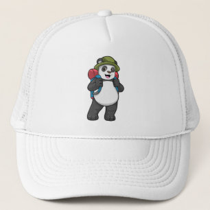 Boné Panda como Hiker com mochila
