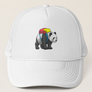 Boné Panda como Hiker com mochila