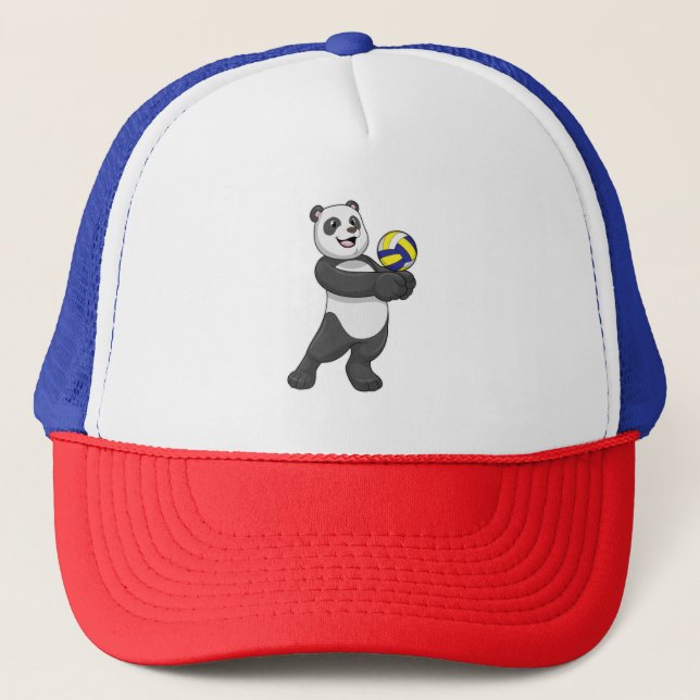 Boné Panda como jogador de voleibol (Frente)