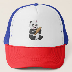 Boné Panda como padeiro com pão