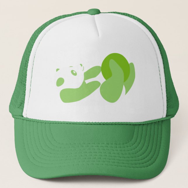Boné Panda Playing (Verde) (Frente)