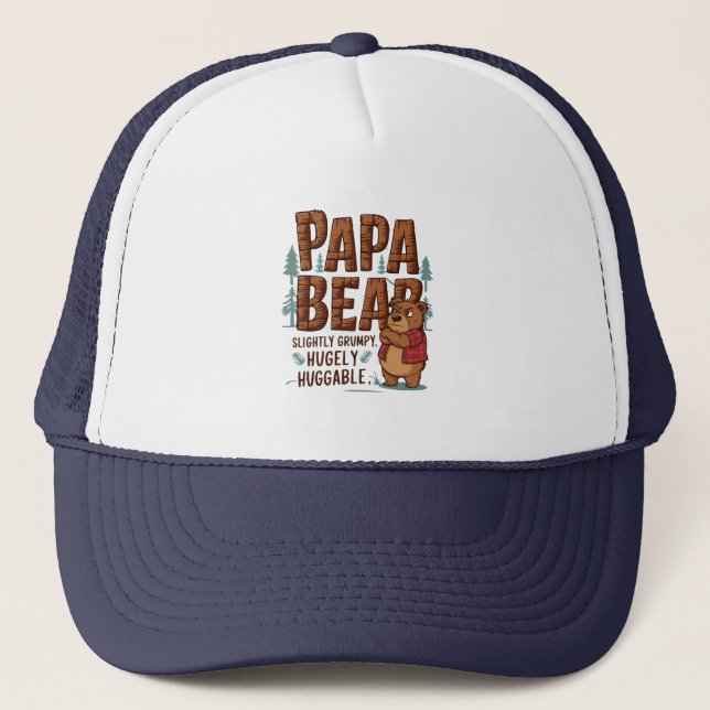 Boné Papa Bear Vibes - Ligeiramente Grumpy, Hugly Hugga (Frente)
