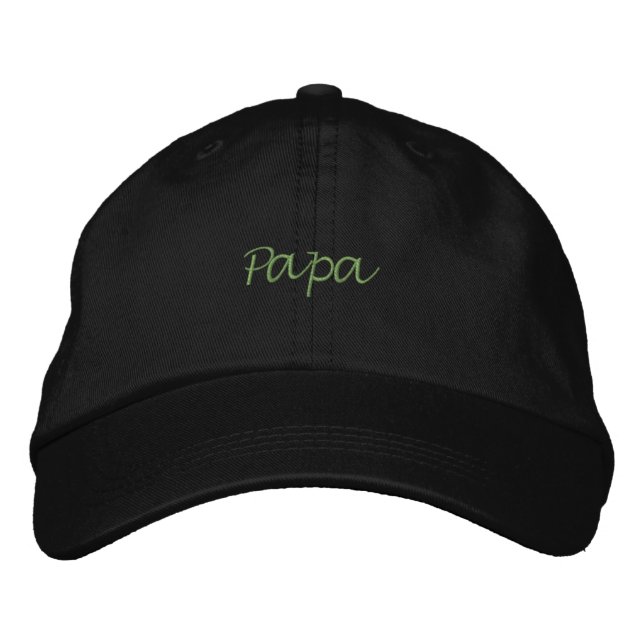 Boné Papa Nome Impresso Bonito Pai Gorro Preto (Frente)