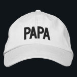 Boné Papa Simple Trendy Modern Typografia Personalizada<br><div class="desc">Papa Simple Trendy Modern Typografia Personalizada Bordered Baseball apresenta o simples texto bordado "Papa". Perfeito como presente para o papai para Dia de os pais,  Natal,  aniversário e muito mais. Criado pelo Evco Studio www.zazzle.com/store/evcostudio</div>