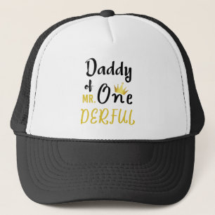 Boné Papai do MR Onederful Camiseta Engraçada de 1º Ani