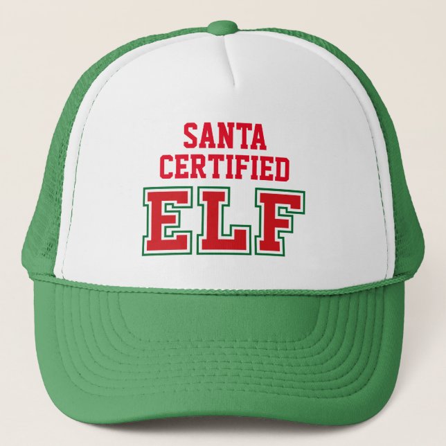 Boné Papai noel Certified Elf (Frente)