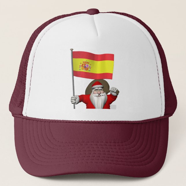 Boné Papai Noel Com Alferes De Espanha (Frente)