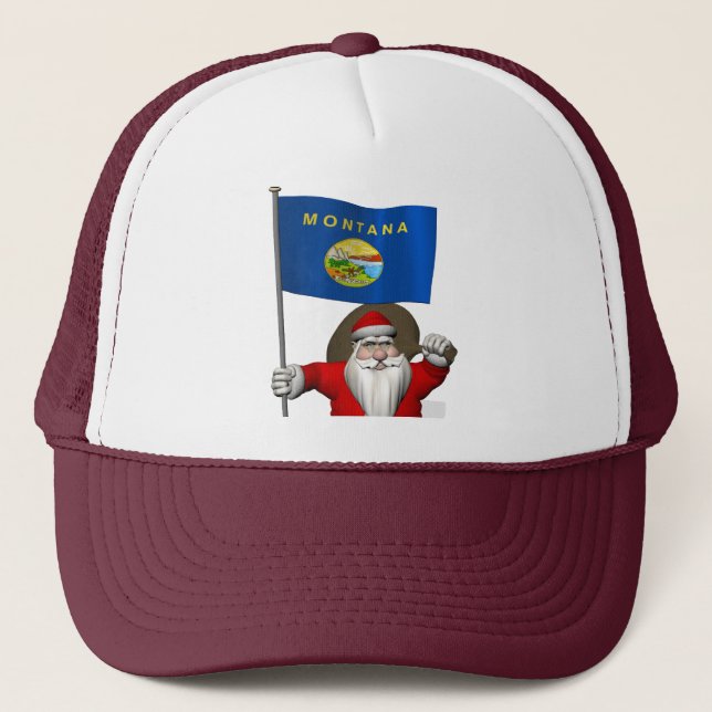 Boné Papai Noel Com Alferes De Montana (Frente)