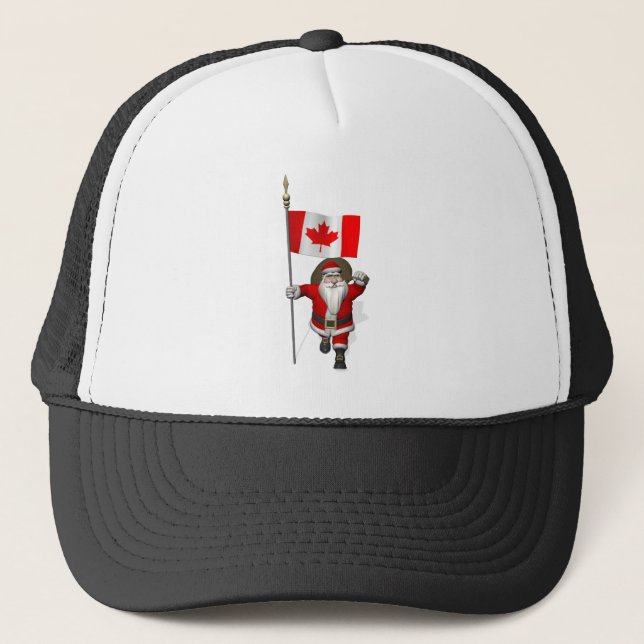 Boné Papai Noel Com Alferes Do Canadá (Frente)