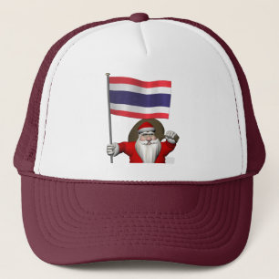 Boné Papai Noel Com Bandeira Da Tailândia