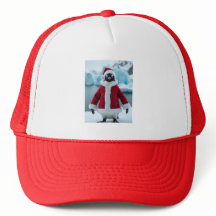 papai noel de chapéu de pinguim