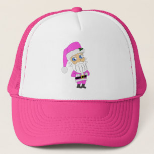 Boné Papai Noel de Chibi terno rosa