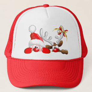 Boné Papai noel e chapéu engraçados dos desenhos