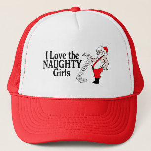 Boné Papai Noel eu amo as meninas impertinentes