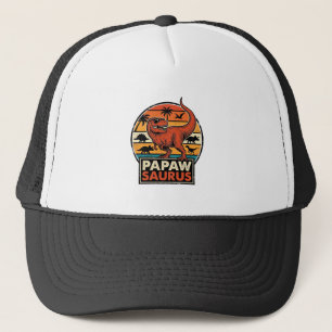 Boné Papai saurus Retro Dinossauro Pôr do Sol Design Ve