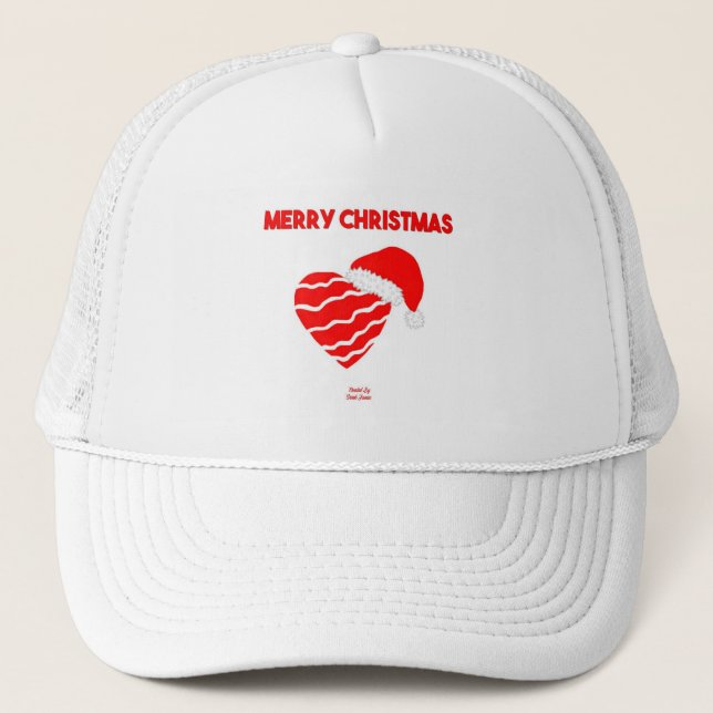 Boné Papais noeis de Natal "Heart Trucker Hat" (Frente)