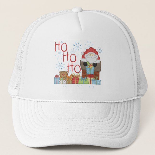 Boné Papais noeis Ho Ho Ho Camisetas e presentes (Frente)