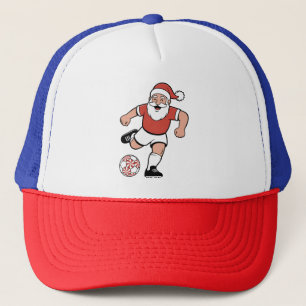 Boné Papais noeis Jogando Futebol Jogador de Natal Espo