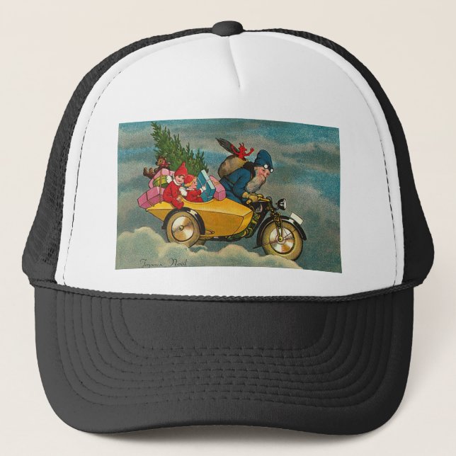 Boné Papais noeis viajam motocicleta - Natal (Frente)