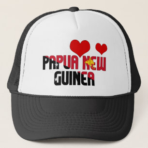 Boné Papua-Nova Guiné Sinalizador Corações Patriótico