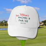Boné Par-tee de Bacharel Moderno Personalizado Nome do<br><div class="desc">Par-tee de Bacharel Moderno Personalizado Nome do Golfista Data Enfriador de Lata -- e personalize também. Este é um ótimo presente para todos os cavalheiros amantes do golfe -- divertido / atraente / único. Se tiver alguma dúvida sobre o design ou um pedido especial, envie uma mensagem ou e-mail para:...</div>